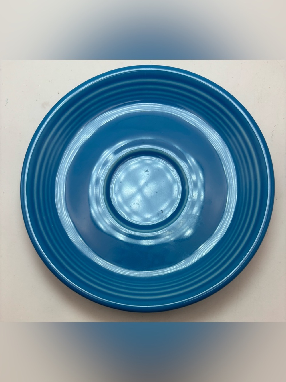 Fiesta Ware Peacock Blue Saucer 6” Homer Laughlin Fiesta USA Lead Free